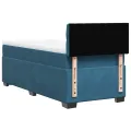 cadre de lit et matelas Bleu foncé 80x200 cm Velours