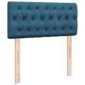 cadre de lit et matelas Bleu foncé 80x200 cm Velours
