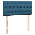 cadre de lit avec matelas bleu 80x200 cm velours