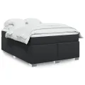 cadre de lit avec matelas Noir 140x190 cm Similicuir