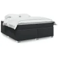 cadre de lit avec matelas Noir 180x200 cm Similicuir