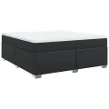 cadre de lit avec matelas Noir 180x200 cm Similicuir