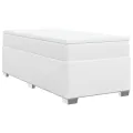 cadre de lit avec matelas Blanc 90x190 cm Similicuir