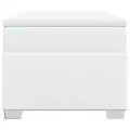 cadre de lit avec matelas Blanc 90x190 cm Similicuir