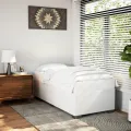 Cadre de lit sans matelas blanc 90x190 cm similicuir