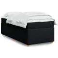 cadre de lit avec matelas Noir 90x200 cm Tissu