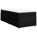 cadre de lit avec matelas Noir 90x200 cm Tissu