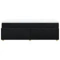 cadre de lit avec matelas Noir 90x200 cm Tissu