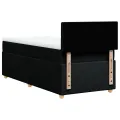 cadre de lit avec matelas Noir 90x200 cm Tissu