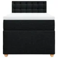 cadre de lit avec matelas Noir 90x200 cm Tissu