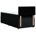 cadre de lit avec matelas Noir 90x200 cm Tissu
