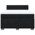 cadre de lit avec matelas Noir 140x200 cm Velours