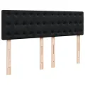 cadre de lit avec matelas Noir 140x200 cm Velours