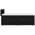 cadre de lit avec matelas Noir 90x190 cm Tissu