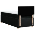 cadre de lit avec matelas Noir 90x190 cm Tissu