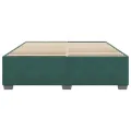 Cadre de lit sans matelas vert foncé 180x200 cm velours