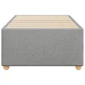 Cadre de lit sans matelas gris clair 100x200 cm tissu