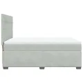 cadre de lit et matelas Gris clair 160x200cm Velours