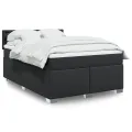 cadre de lit avec matelas Noir 140x200 cm Similicuir