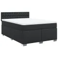 cadre de lit avec matelas Noir 140x200 cm Similicuir