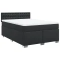cadre de lit avec matelas Noir 140x200 cm Similicuir