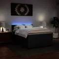 cadre de lit avec matelas Noir 140x200 cm Similicuir