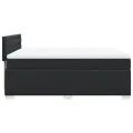cadre de lit avec matelas Noir 140x200 cm Similicuir