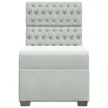 cadre de lit et matelas Gris clair 90x200 cm Velours