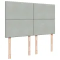 cadre de lit et matelas Gris clair 140x200cm Velours