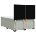 cadre de lit et matelas Gris clair 140x200cm Velours
