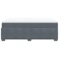 cadre de lit et matelas Gris foncé 160x200cm Velours