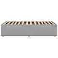Cadre de lit sans matelas gris clair 90x200 cm tissu
