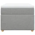 cadre de lit avec matelas Gris clair 90x200 cm Tissu