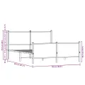 Cadre de lit en métal sans matelas chêne sonoma 160x200 cm