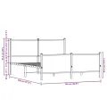 Cadre de lit en métal sans matelas chêne marron 137x190 cm