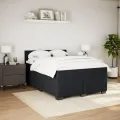 cadre de lit avec matelas Noir 140x200 cm Velours