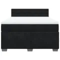 cadre de lit avec matelas Noir 140x200 cm Velours