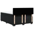 cadre de lit avec matelas Noir 140x200 cm Velours