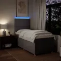 cadre de lit avec matelas Taupe 90x200 cm Tissu