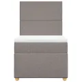 cadre de lit avec matelas Taupe 90x200 cm Tissu
