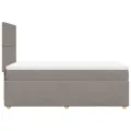 cadre de lit avec matelas Taupe 90x200 cm Tissu