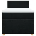 cadre de lit avec matelas Noir 90x200 cm Tissu