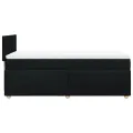 cadre de lit avec matelas Noir 90x200 cm Tissu
