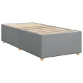 cadre de lit avec matelas Gris clair 90x200 cm Tissu