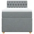 cadre de lit avec matelas Gris clair 90x200 cm Tissu
