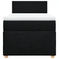 cadre de lit avec matelas Noir 90x200 cm Tissu