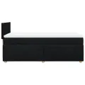 cadre de lit avec matelas Noir 90x200 cm Tissu