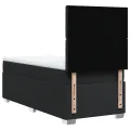 cadre de lit avec matelas Noir 90x200 cm Similicuir