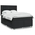 cadre de lit avec matelas Noir 140x190 cm Similicuir