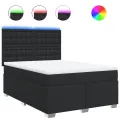 cadre de lit avec matelas Noir 140x190 cm Similicuir